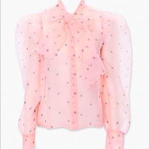 Chiffon polka dot shirt
